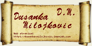 Dušanka Milojković vizit kartica